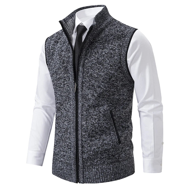 Bremer™ | Knitted sleeveless fleece gilet