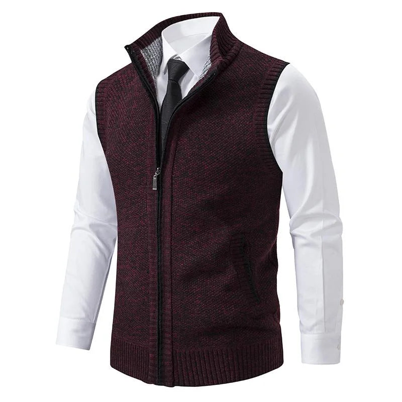 Bremer™ | Knitted sleeveless fleece gilet