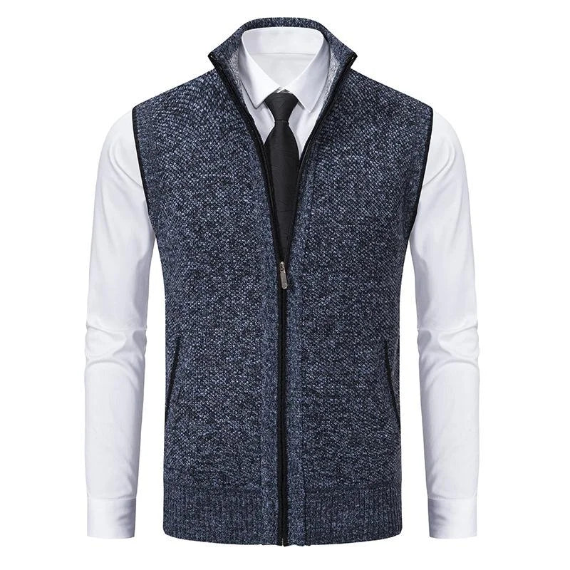 Bremer™ | Knitted sleeveless fleece gilet