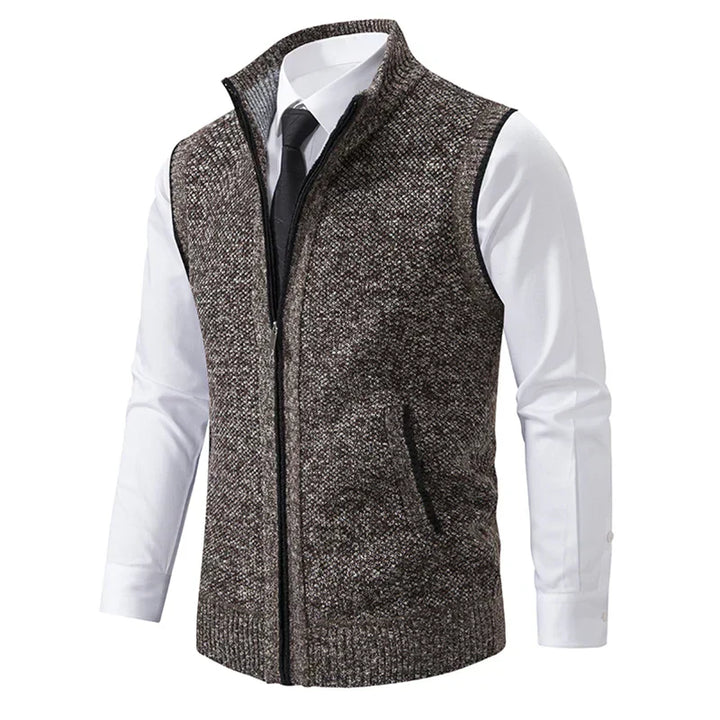 Bremer™ | Knitted sleeveless fleece gilet